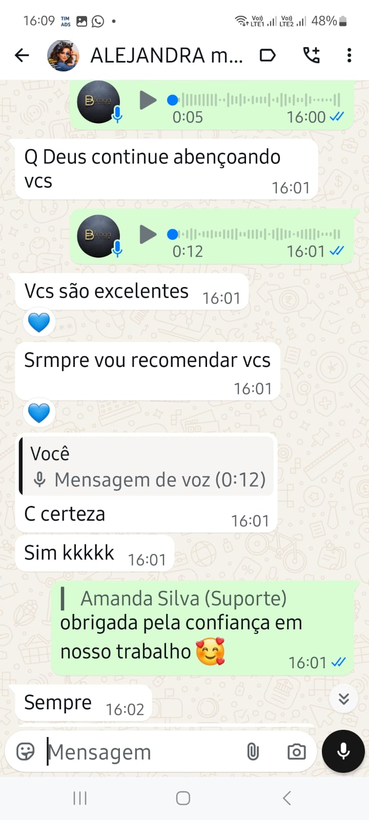 Depoimento cliente Alejandra